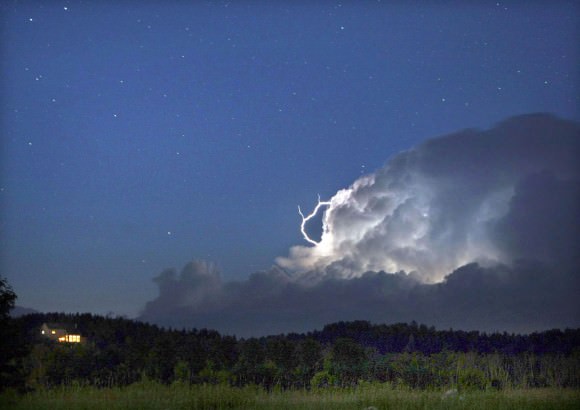 Lightning produces a great variety of radio sounds - sferics, tweeks and whistlers - you can hear with the right receiver.  Credit: Bob King
