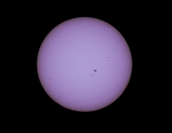 Sunspot activity as of May 5th. (Photo by Author).