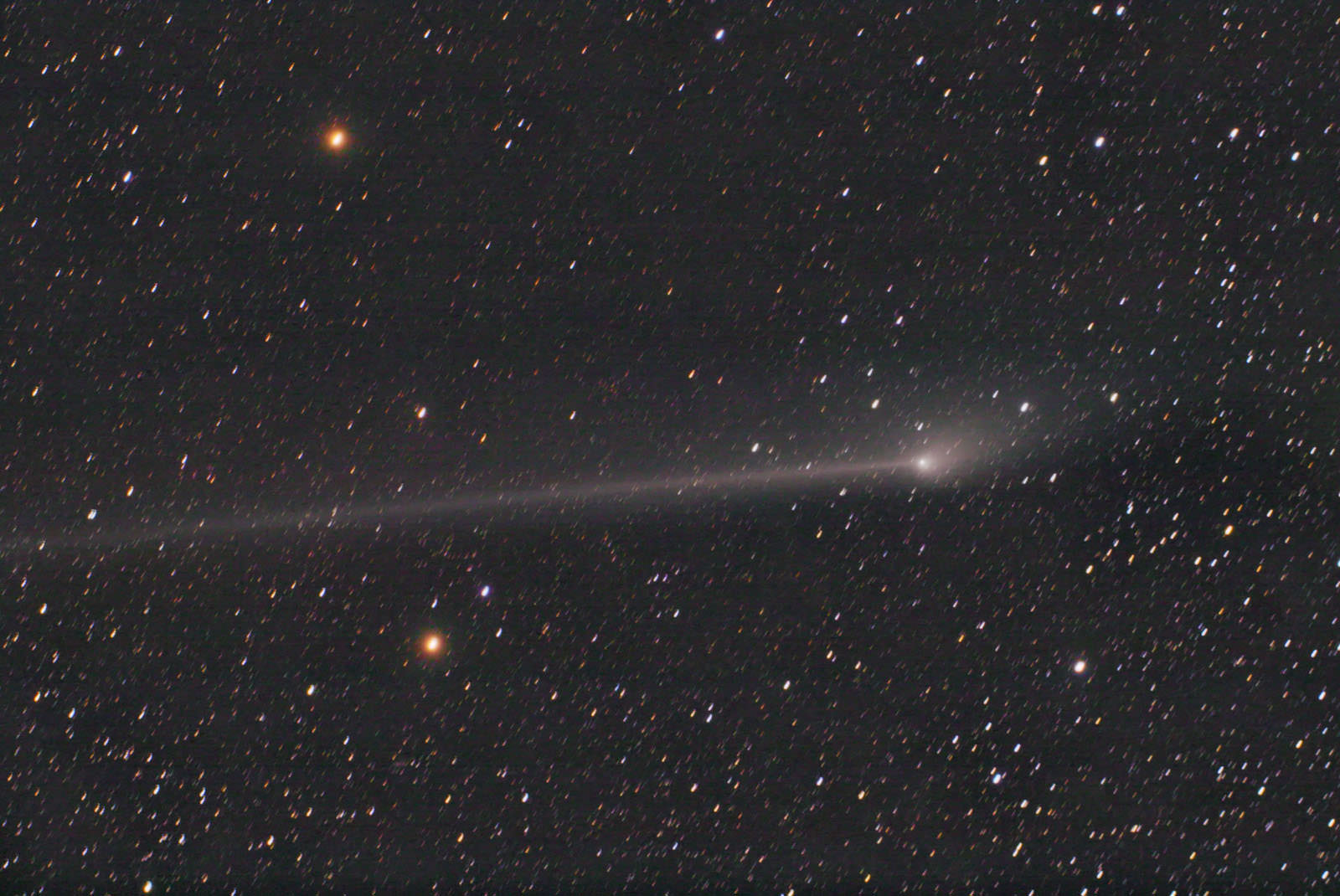A magnificent view of the very thin anti tail of Comet PANSTARRS, as seen on May 22, 2013 from near Payson, Arizona. Credit and copyright: Chris Schur. 