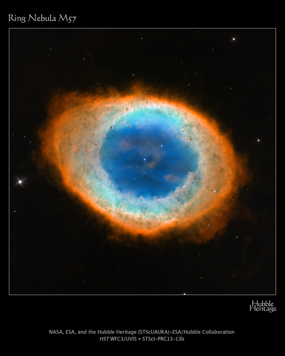 Hubble Space Telescope view of the Ring Nebula. Credit: NASA, ESA, and the Hubble Heritage (STScI/AURA)-ESA/Hubble Collaboration
