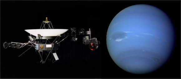 Voyager 2's encounter with Nepture. Credit: NASA