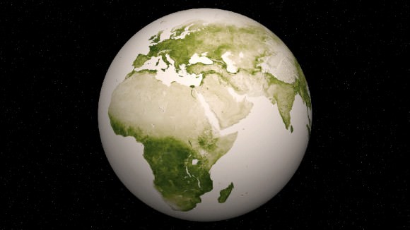 Eastern Hemisphere -Vegetation on Our Planet. Credit: NASA/NOAA   