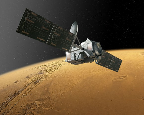 The European/Russian ExoMars Trace Gas Orbiter (TGO) will launch in 2016 and sniff the Martian atmosphere for signs of methane which could originate for either biological or geological mechanisms. Credit: ESA