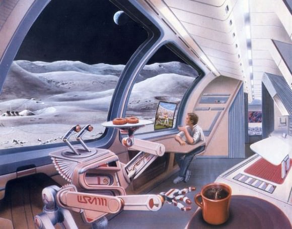 Artist's rendition of a Moon Base. Credit: John Spencer/Space Tourism Society. 