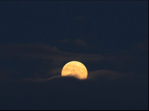 The full perigee Moon rising on June 23, 2013. Credit and copyright: Sculptor Lil on Flickr. 