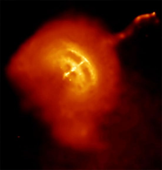 An x-ray image of the Vela pulsar, one of the brightest known millisecond pulsars. Credit: NASA/CXC/PSU/G.Pavlov et al.