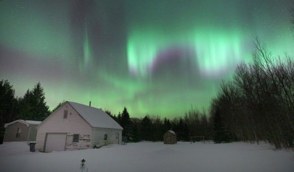 2013 St. Patrick's Day aurora in Duluth, Minn. Credit: Bob King