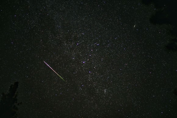 Perseid meteor. Credit and copyright: Val Camp. 