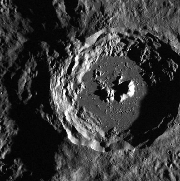 A crater on Mercury at the edge of the larger Oskison crater located in the plains north of Caloris basin. Credit: NASA/Johns Hopkins University Applied Physics Laboratory/Carnegie Institution of Washington