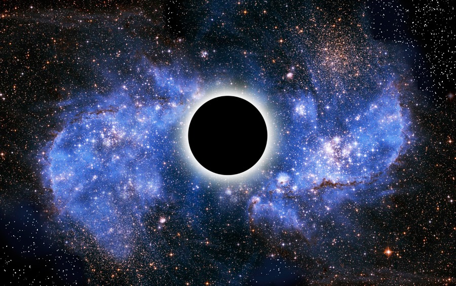 Artist's conception of the event horizon of a black hole. Credit: Victor de Schwanberg/Science Photo Library
