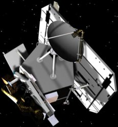 Artist's rendering of the Deep Impactor flyby spacecraft (NASA)