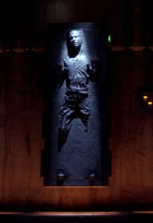 "Oh, they've encased him in carbonite. He should be quite well protected."