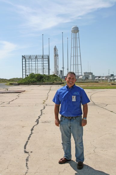 Alan Lindenmoyer, NASA’s program manager for commercial crew and cargo  at pre-launch rollout of Antares rocket to pad 0A at NASA Wallops.  Credit: Ken Kremer (kenkremer.com)