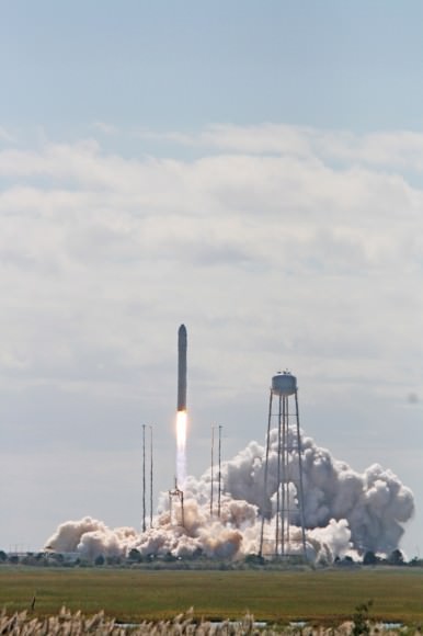 Antares rocket lifts off at 10:58 a.m. EDT Sept 18 with commercial Cygnus cargo resupply ship bound for the International Space Station (ISS) from Mid-Atlantic Regional Spaceport Pad-0A at NASA’s Wallops Flight Facility in Virginia.  Credit: Ken Kremer (kenkremer.com)