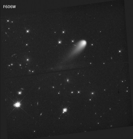 Comet ISON as seen from the Hubble Space Telescope- no popes were harmed in the taking of this image! (credit: NASA/ESA/STScI/AURA).
