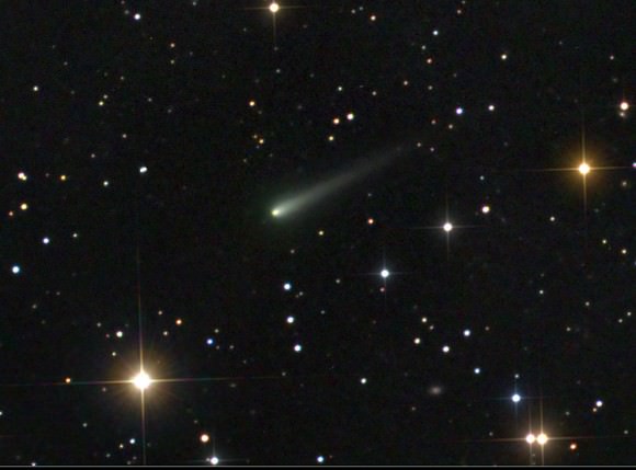 Another  photo of a "greening" Comet ISON taken on Sept. 24 with a 17-inch (43-cm) telescope. Click to enlarge. Credit: Damian Peach