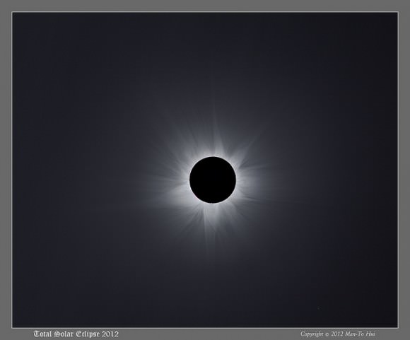 The winner for the ‘Our Solar System’ category in Astronomy Photographer of the Year 2013 is Man-To Hui: ‘Corona Composite of 2012: Australian Totality’. Credit and copyright: Man-To Hui.