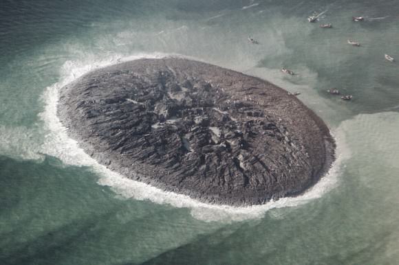 Aerial photo of the Gwadar mud volcano (National Institute of Oceanography, Pakistan)