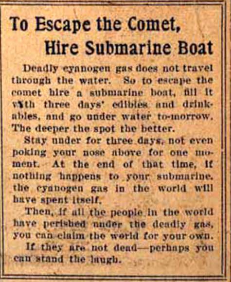 Sounds like a plan. Newspaper clipping from 1910.