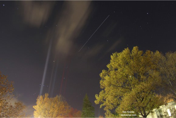 ISS streaks over Princeton, NJ - time lapse image.  Credit: Ken Kremer