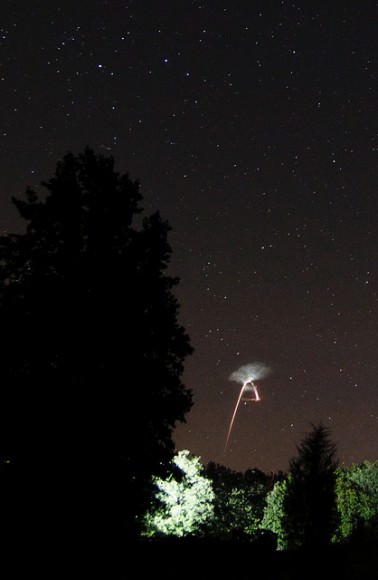 LADEE launch as seen from Louisa, Virginia. Credit and copyright: David Murr. 