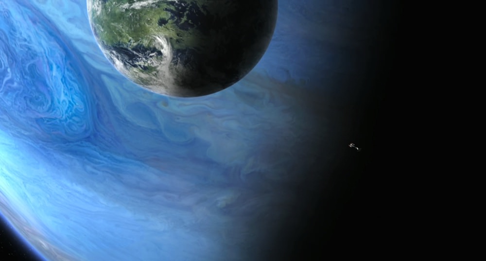 We may not have found any exomoons yet, but that doesn't stop us from imagining them. This is an artist's conception of an Earth-like exomoon orbiting a gaseous planet. Image credit: Avatar, 20th Century Fox
