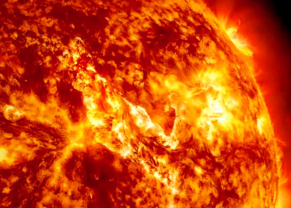Canyon of Fire on the Sun, Credit: NASA/SDO/AIA)