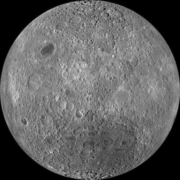 High resolution photo map of the moon's far side imaged by NASA's Lunar Reconnaissance Orbiter. Mare Moscoviense lies at upper left and Tsiolkovsky at lower left. Click for a hi res image. Credit: NASA