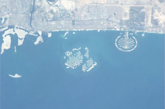 "Not something you see every day first hand.  With features like this, Dubai stands out from 260 miles up." NASA astronaut Mike Hopkins, Oct. 14, 2013. (Twitter)