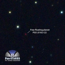 Image from the Pan-STARRS1 telescope of the free-floating planet PSO J318.5-22, in the constellation of Capricornus. Credit: N. Metcalfe & Pan-STARRS 1 Science Consortium