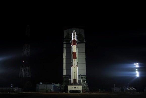 It’ s a Mind-Blowing Midnight Marvel !  Fueled PSLV rocket and India’s Mars Orbiter Mission (MOM) awaits Nov. 5 blastoff.  Credit: ISRO.  Watch ISRO’s Live  Webcast    