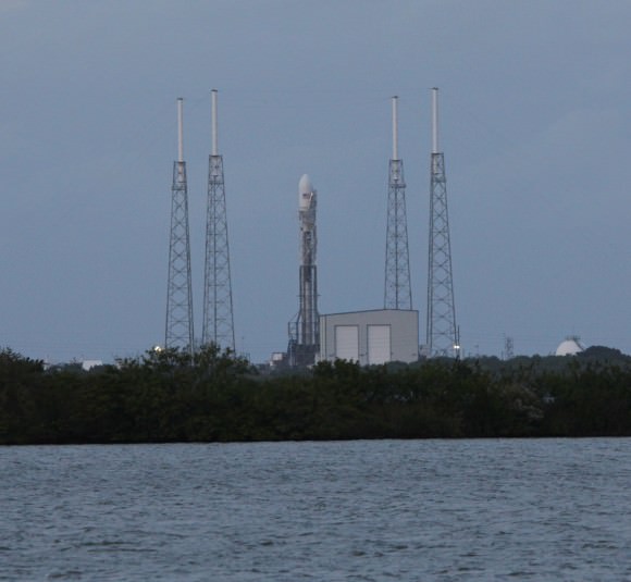 Next Generation SpaceX Falcon 9 rocket with SES-8 communications satellite awaits launch from Pad 40 at Cape Canaveral, FL. Credit: Ken Kremer/kenkremer.com