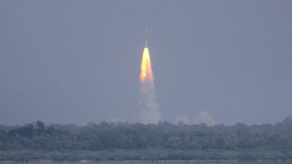 Launch of India’s Mars Orbiter Mission (MOM) on Nov. 5, 2013 from Sriharikota, India. Credit: ISRO