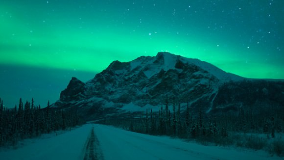 Aurora over Sukakpak, Yukon-Koyukuk Census Area County, Alaska, US, November 1, 2013. Credit and copyright: Jason Ahrns. 