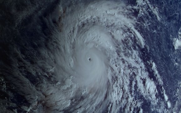 SuperTyphoon Haiyan imaged by the Russian Elektro-L satellite operating in geostationary orbit. Credit: Roscosmos via Vitaliy Egorov