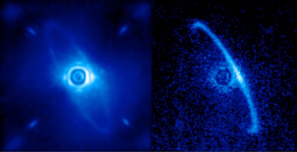 GPI first-light images of HR4796A. (Processing by Marshall Perrin, Space Telescope Science Institute.)