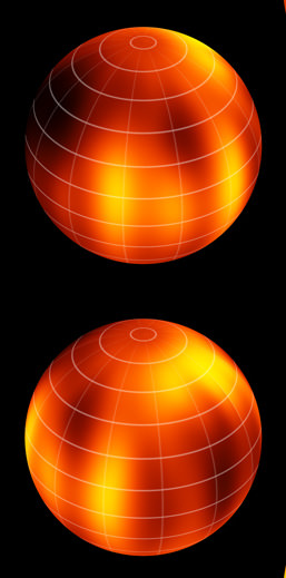 Two views of the first brown dwarf map