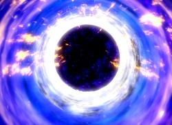 Artistic view of a radiating black hole.  Credit: NASA