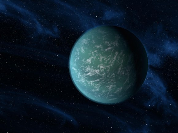 Meet Kepler-22b, an exoplanet with an Earth-like radius in the habitable zone of its host star. Unfortunately its mass remains unknown. Image Credit: NASA