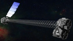 Artist's concept of NuSTAR in orbit. (NASA/JPL-Caltech)