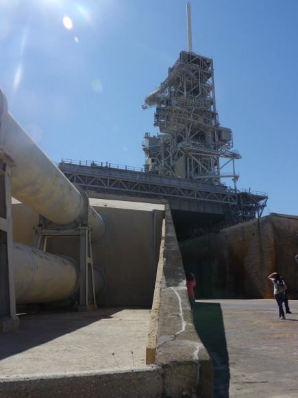 Launch Pad 39A at the Kennedy Space Center, one of two locations where the shuttle went into space. Photo taken in February 2014. Credit: Elizabeth Howell