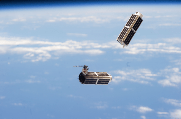 NanoRacks CubeSats deployed from the International Space Station in February 2014, during Expedition 38. Credit: NASA