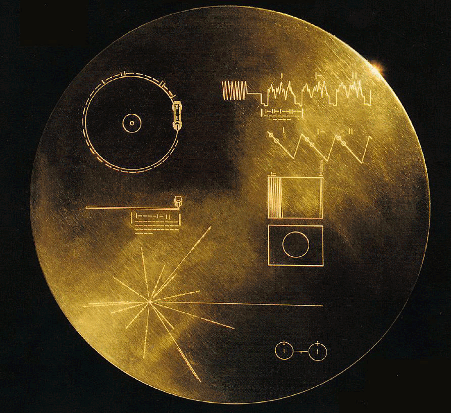 Earth's Greatest Hits: the Golden Record attached to the Voyager 1 and 2 spacecraft. Credit: NASA/JPL.