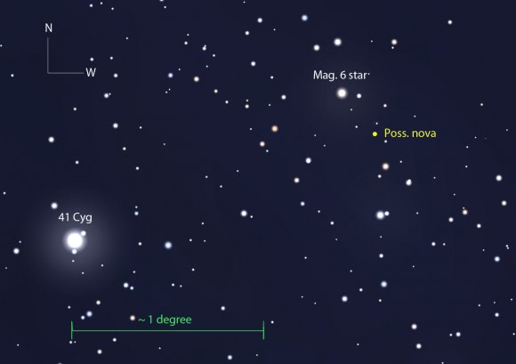 This more detailed map, showing stars to mag. 10.5, will help you pinpoint the star. Stellarium