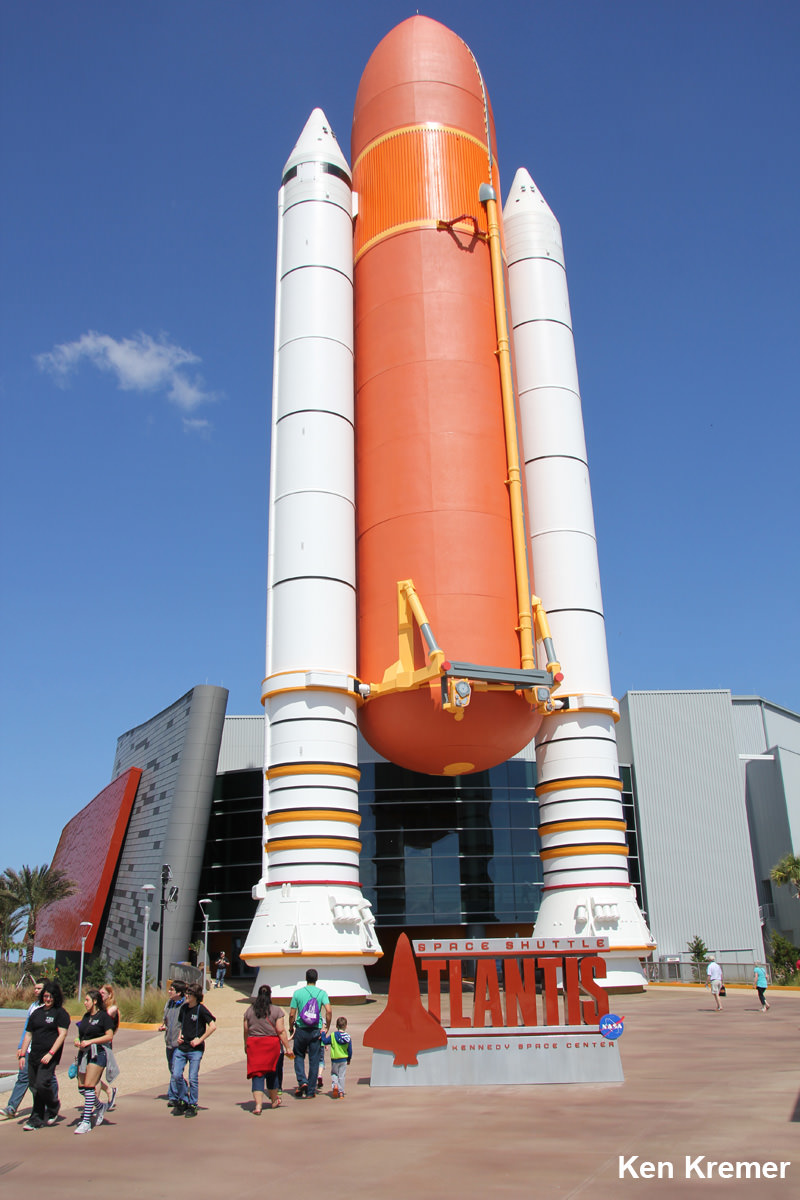 The new Space Shuttle Atlantis pavilion at the Kennedy Space Center Visitor Complex, Florida.  Credit: Ken Kremer - kenkremer.com