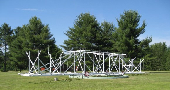 A replica of Jansky's first steerable antanta at Green Bank, West Virginia. 