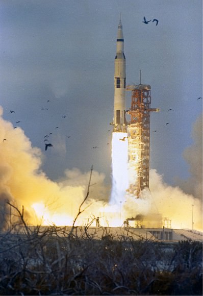 The launch of Apollo 9 on March 3, 1969. Credit: NASA