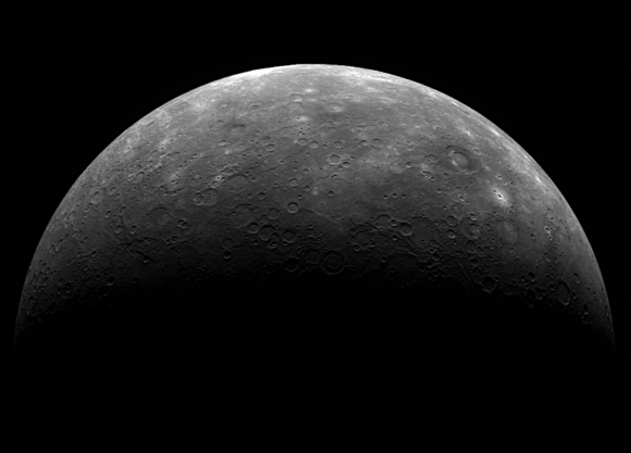 MESSENGER image of Mercury from its third flyby (NASA/Johns Hopkins University Applied Physics Laboratory/Carnegie Institution of Washington)
