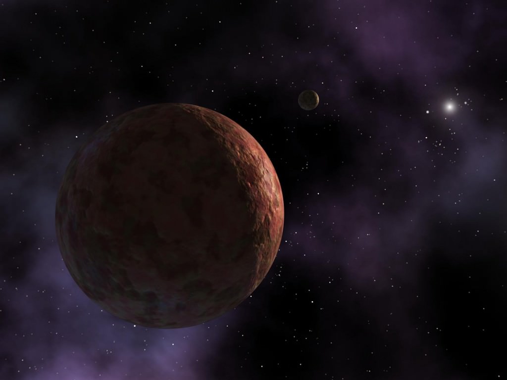 Artist's conception of Sedna, a dwarf planet in the solar system that only gets within 76 astronomical units (Earth-sun distances) of our Sun. Credit: NASA/JPL-Caltech