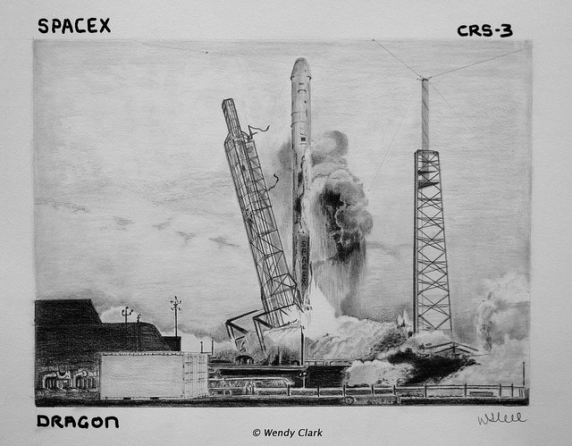 Stunning Original Drawing of the Latest SpaceX Launch - Universe Today
